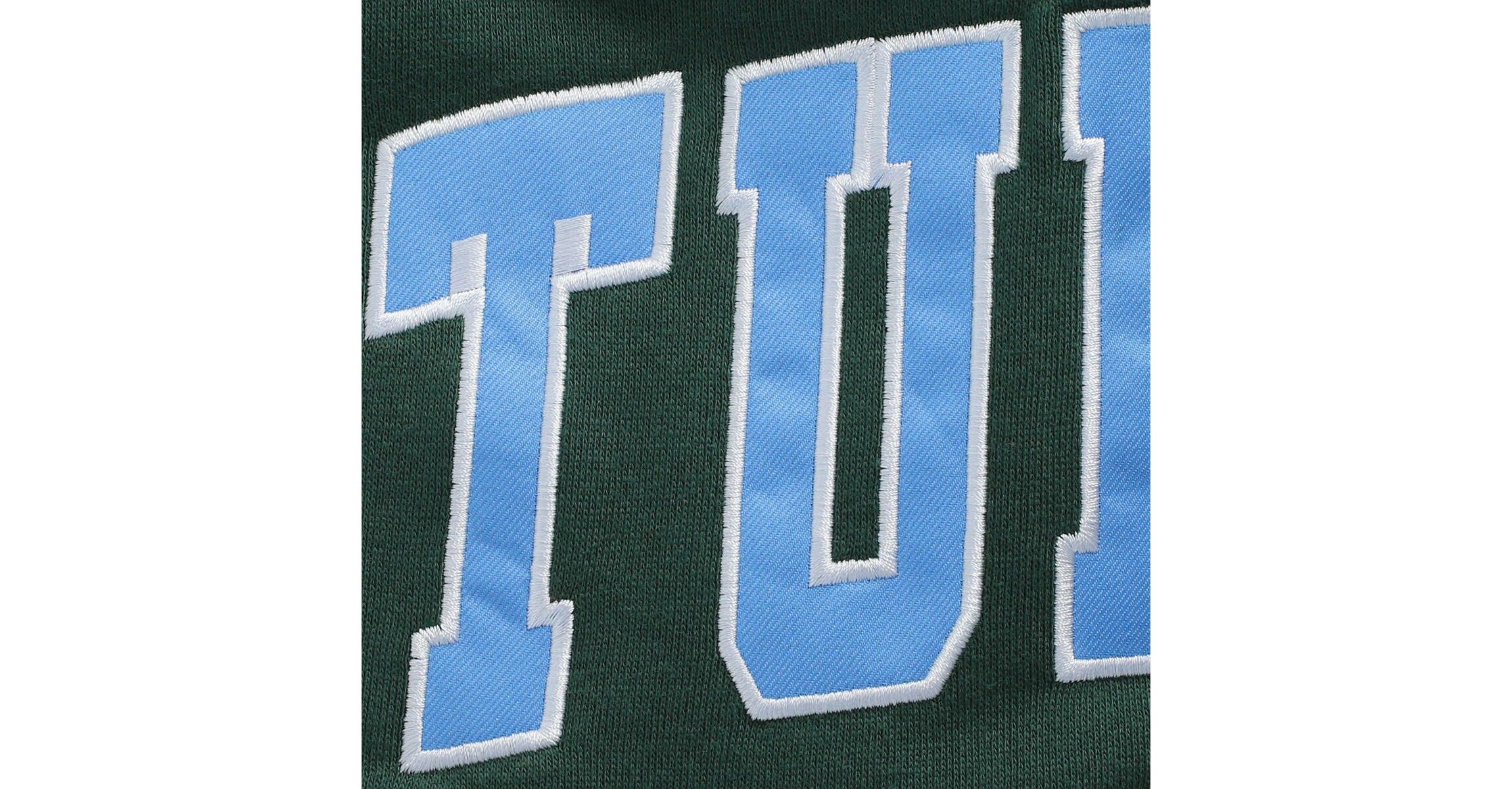 Tulane Green Wave NCAA Tulane Wave Arch & Logo Tackle Twill Pullover Sweatshirt