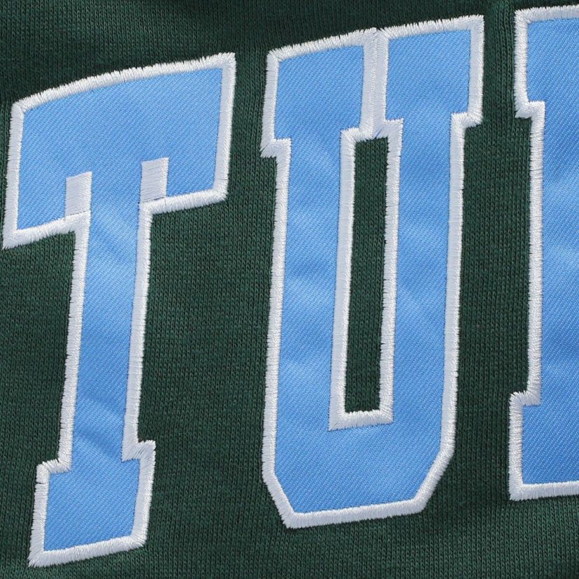 Tulane Green Wave NCAA Tulane Wave Arch & Logo Tackle Twill Pullover Sweatshirt