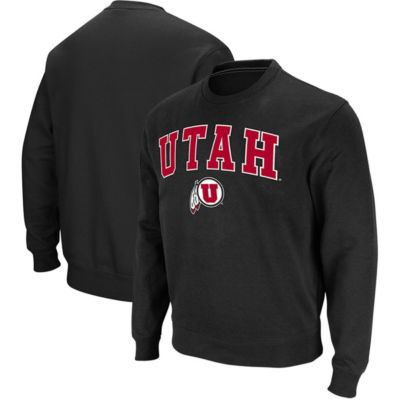NCAA Utah Utes Arch & Logo Tackle Twill Pullover Sweatshirt