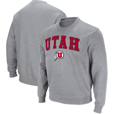 NCAA ed Utah Utes Arch & Logo Tackle Twill Pullover Sweatshirt