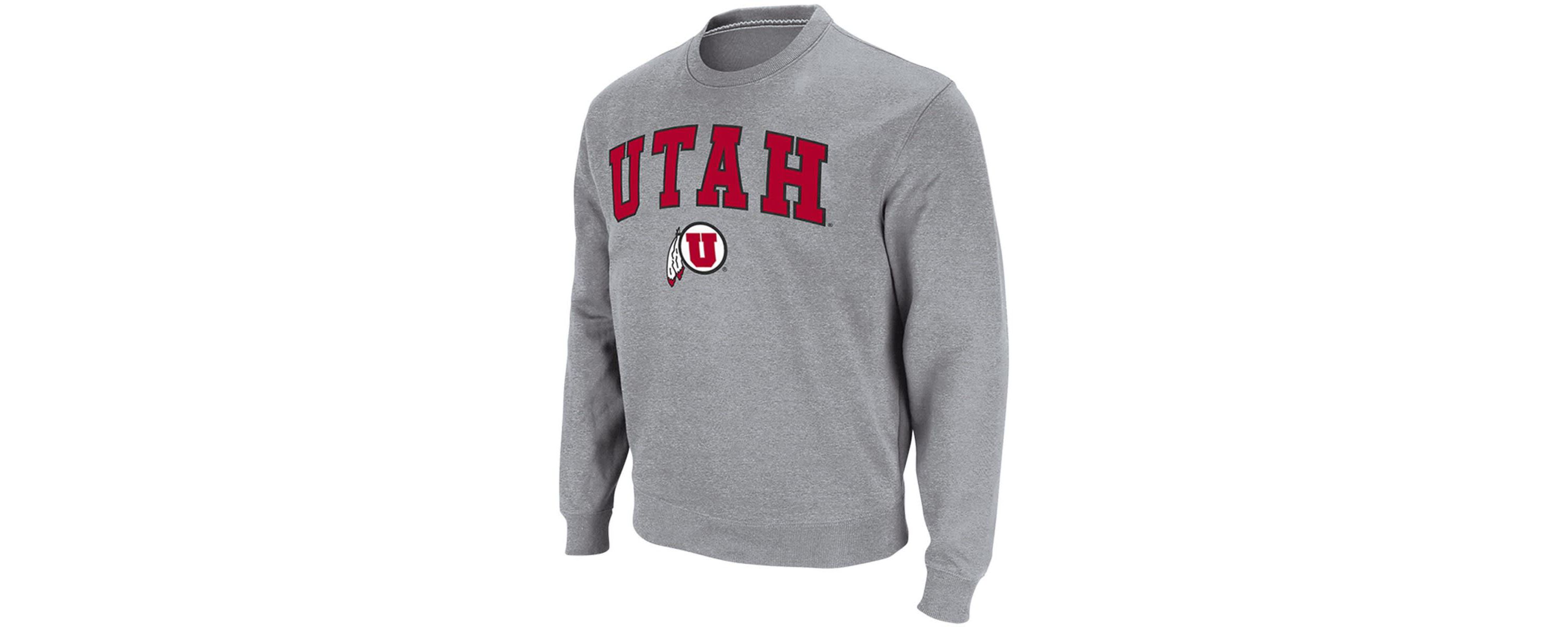 NCAA ed Utah Utes Arch & Logo Tackle Twill Pullover Sweatshirt