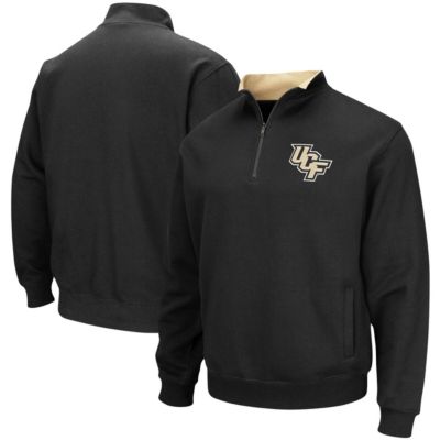 Colosseum Men's NCAA UCF Knights Tortugas Logo Quarter-Zip Pullover Jacket, Black, 3XL