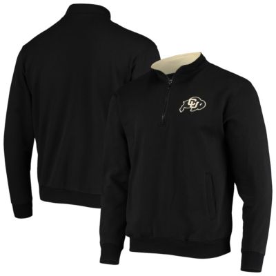 Colosseum Men's NCAA Colorado Buffaloes Tortugas Logo Quarter-Zip Jacket, Black, 2XL