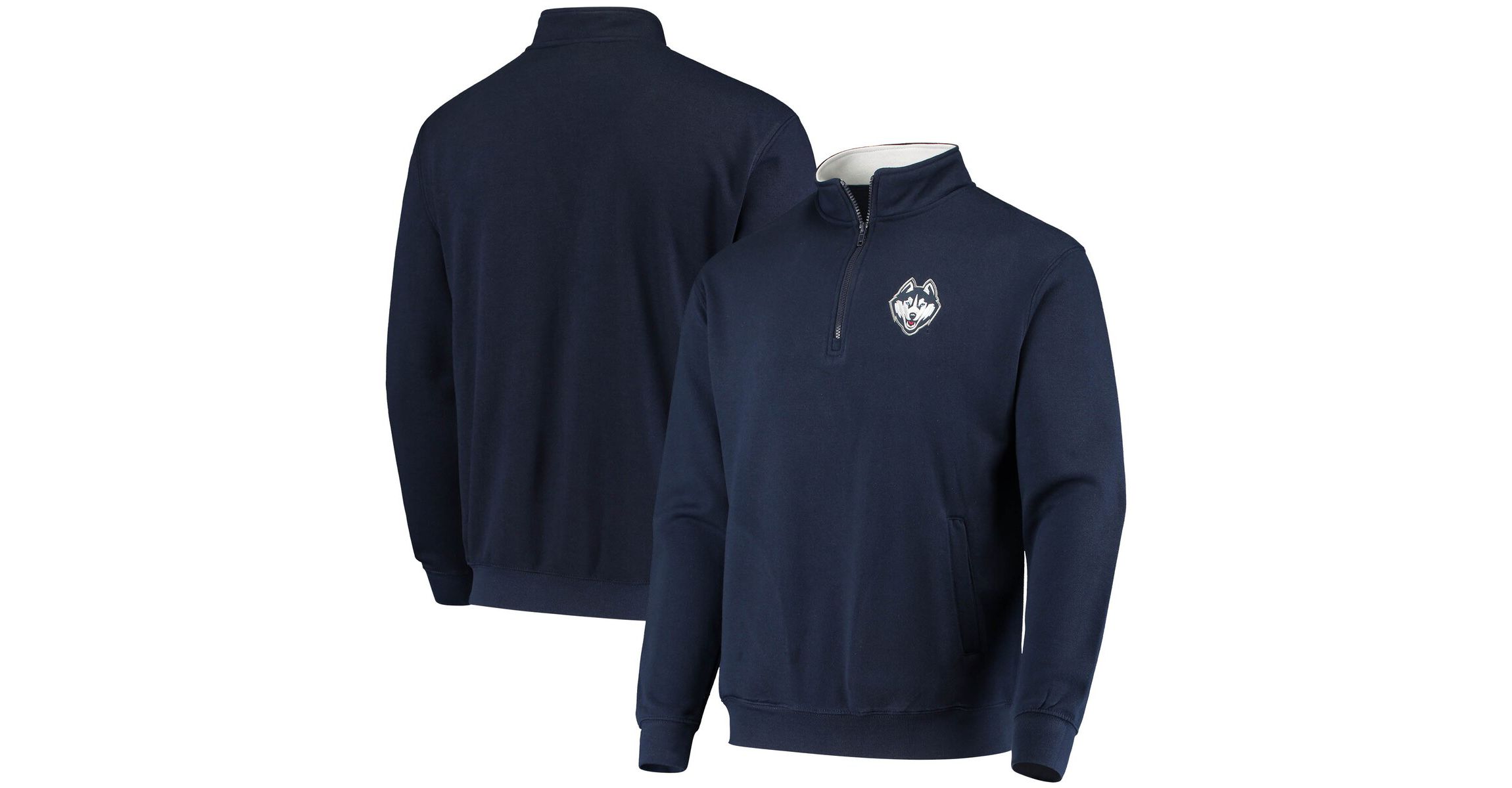 Connecticut Huskies NCAA UConn Huskies Tortugas Logo Quarter-Zip Jacket
