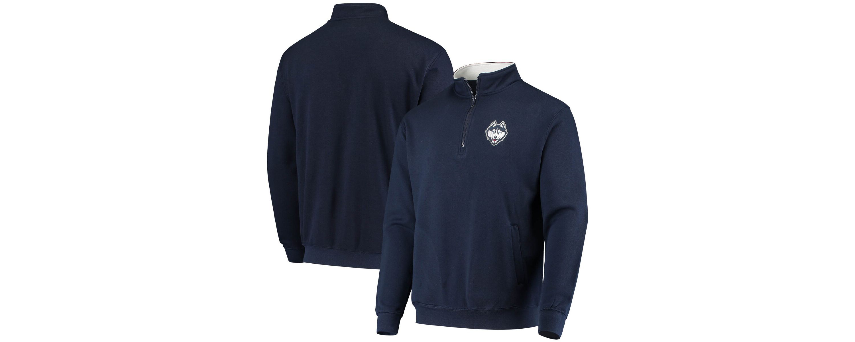 Connecticut Huskies NCAA UConn Huskies Tortugas Logo Quarter-Zip Jacket