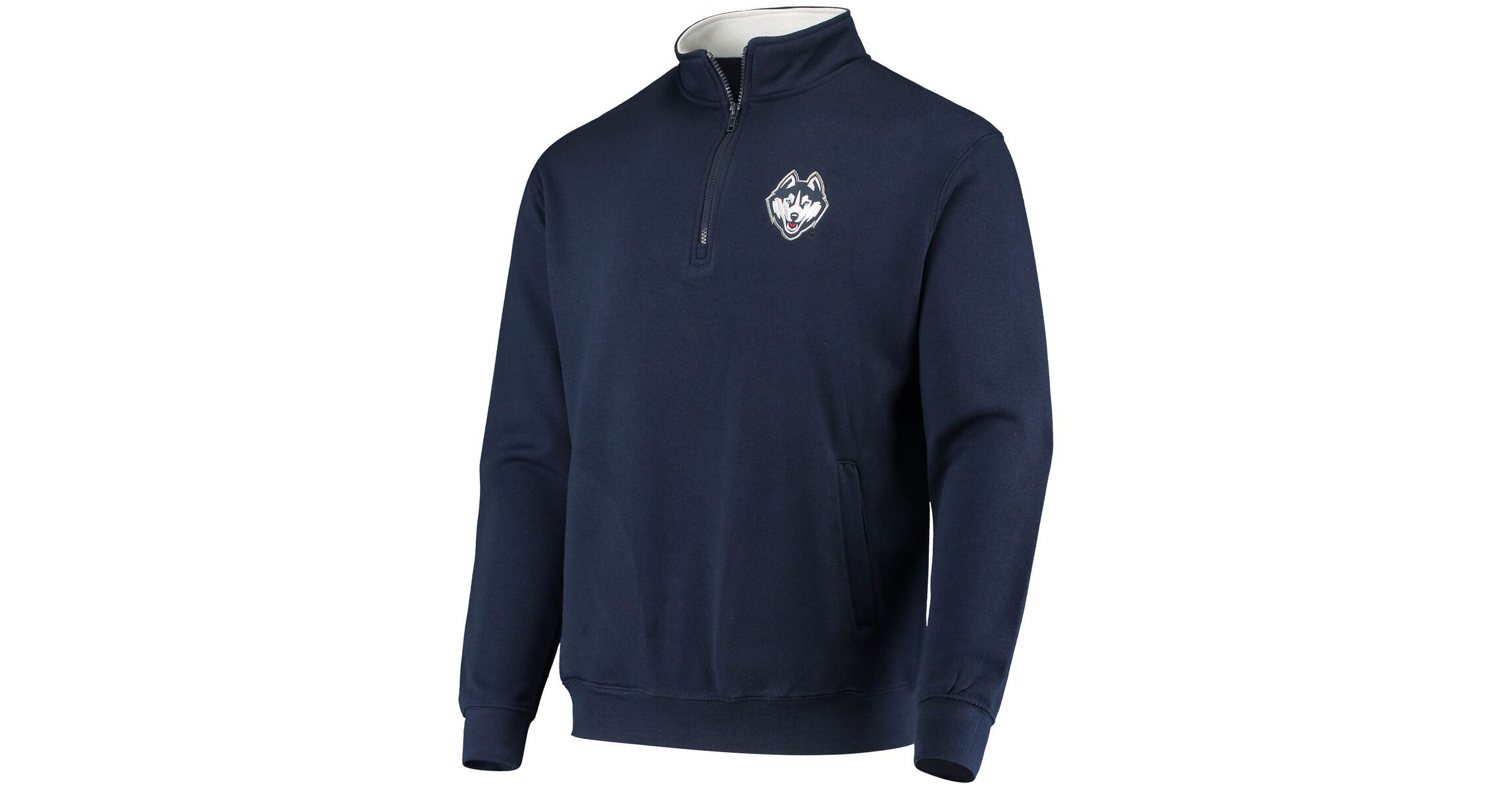 Connecticut Huskies NCAA UConn Huskies Tortugas Logo Quarter-Zip Jacket