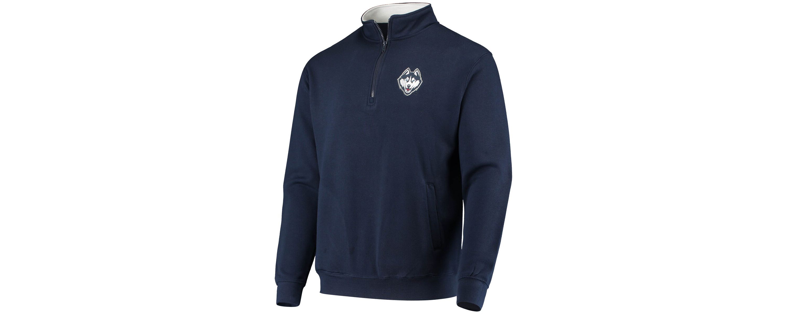 Connecticut Huskies NCAA UConn Huskies Tortugas Logo Quarter-Zip Jacket