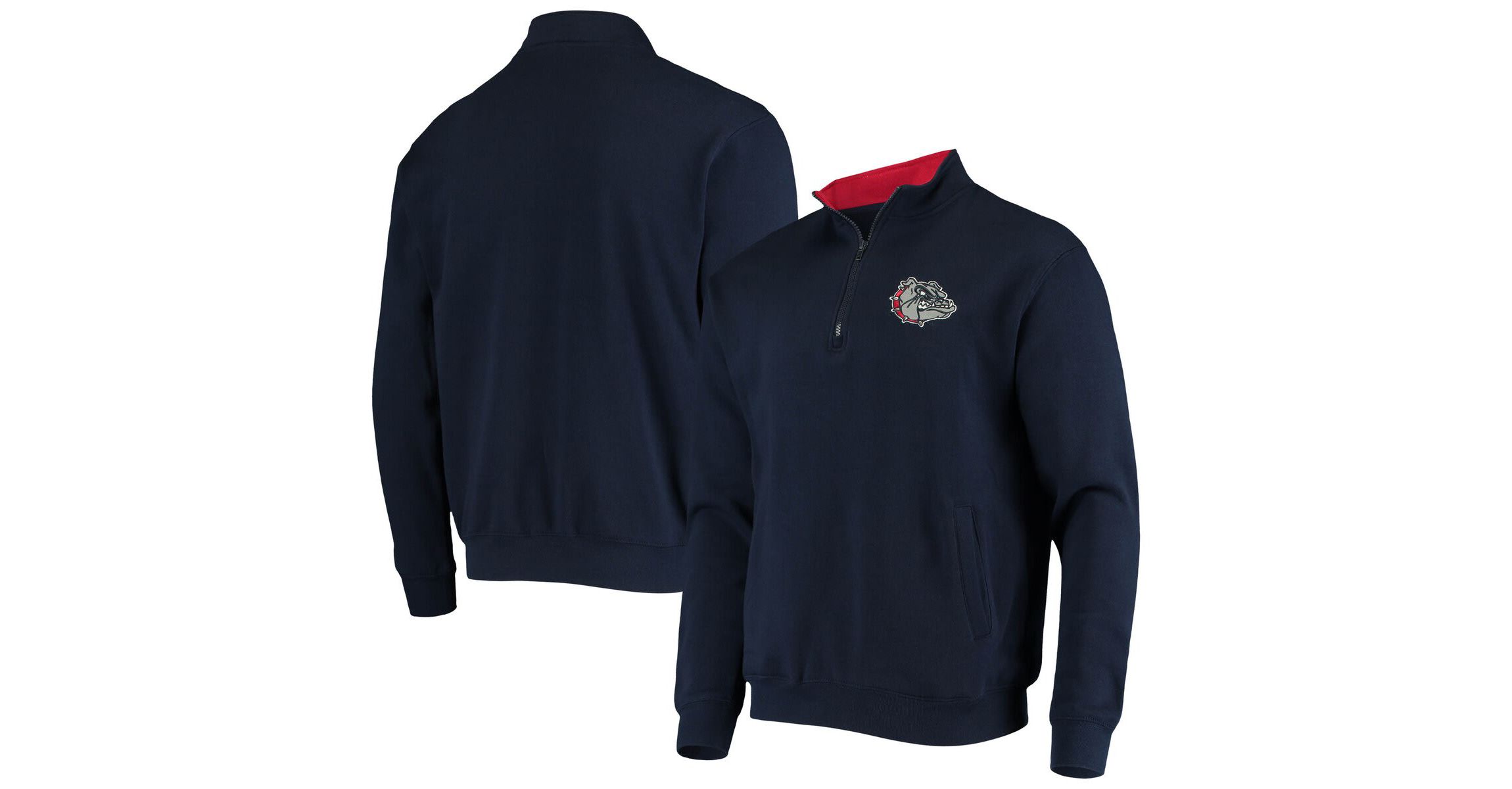 Gonzaga University Bulldogs NCAA Gonzaga Bulldogs Tortugas Logo Quarter-Zip Jacket