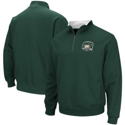 Colosseum Men's NCAA Ohio Bobcats Tortugas Logo Quarter-Zip Jacket, Green, Small