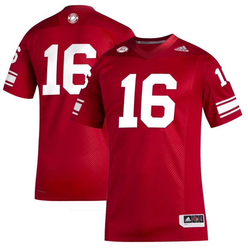 NCAA #16 Louisville Cardinals Premier Strategy Football Jersey