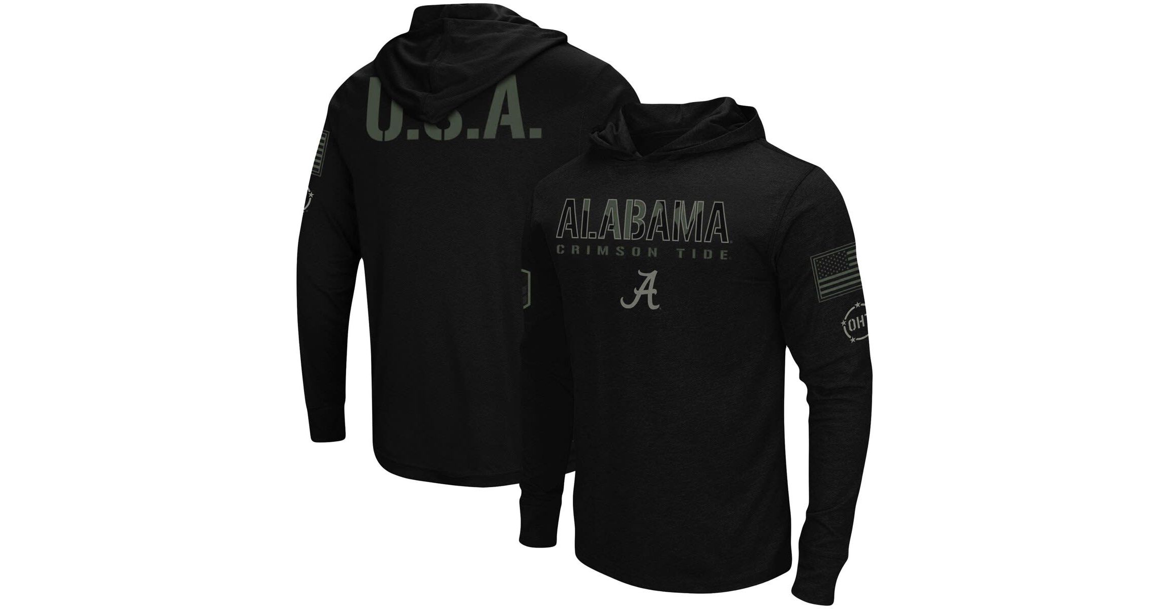 Alabama Crimson Tide NCAA Alabama Tide OHT Military Appreciation Hoodie Long Sleeve T-Shirt