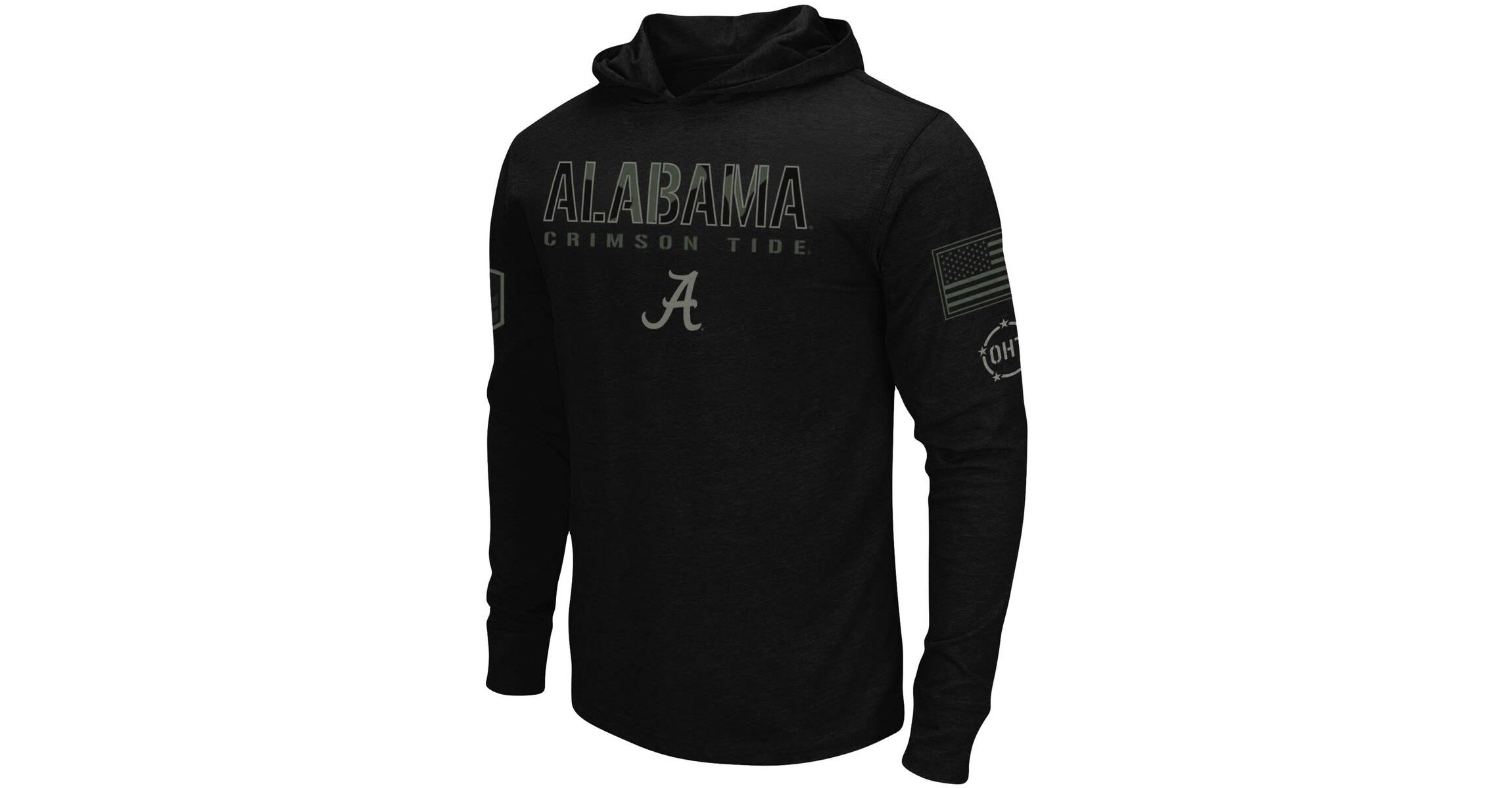 Alabama Crimson Tide NCAA Alabama Tide OHT Military Appreciation Hoodie Long Sleeve T-Shirt