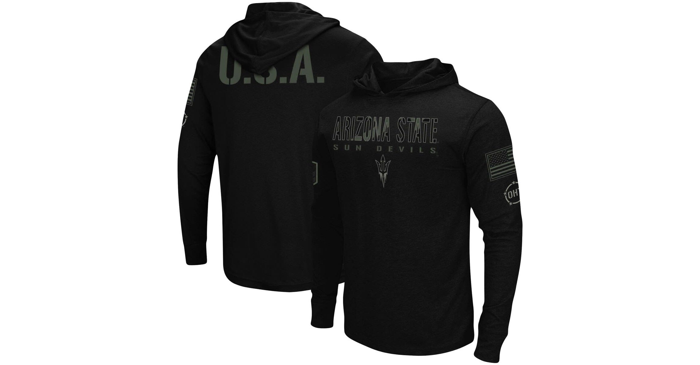 NCAA Arizona State Sun Devils OHT Military Appreciation Hoodie Long Sleeve T-Shirt