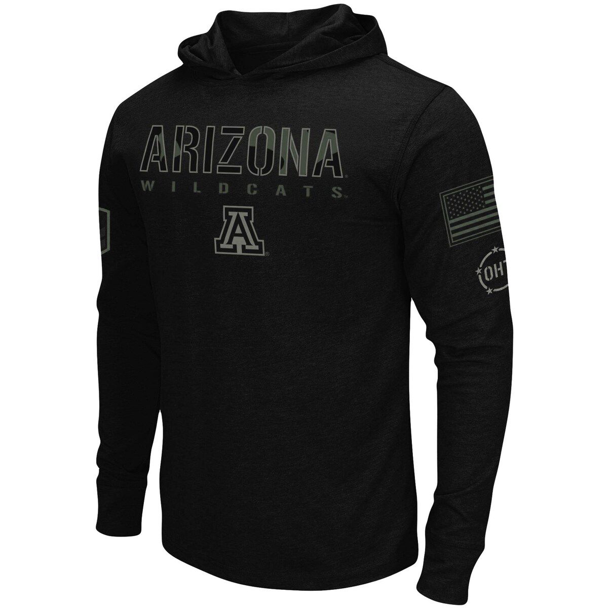NCAA Arizona Wildcats OHT Military Appreciation Hoodie Long Sleeve T-Shirt