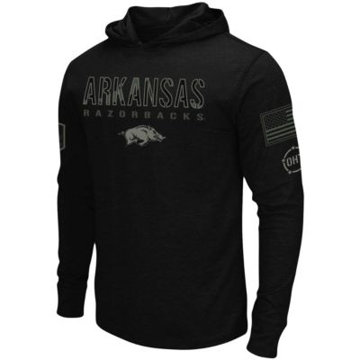 NCAA Arkansas Razorbacks OHT Military Appreciation Hoodie Long Sleeve T-Shirt