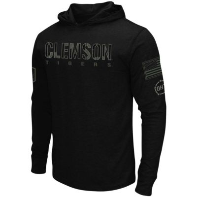 NCAA Clemson Tigers OHT Military Appreciation Hoodie Long Sleeve T-Shirt