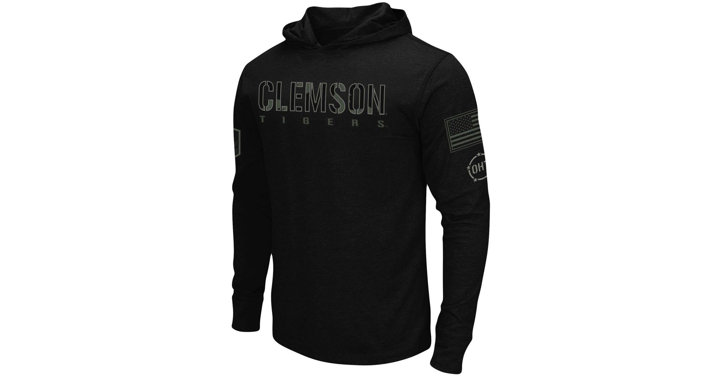 NCAA Clemson Tigers OHT Military Appreciation Hoodie Long Sleeve T-Shirt