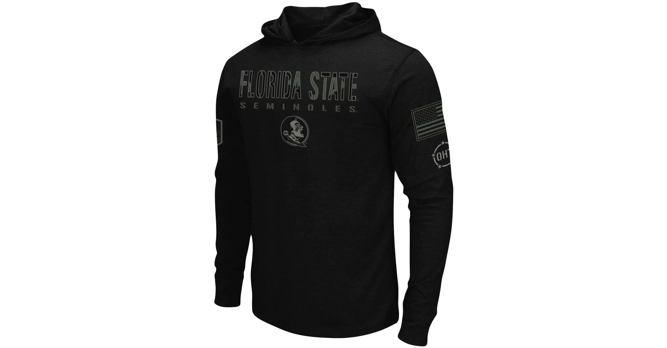 NCAA Florida State Seminoles OHT Military Appreciation Hoodie Long Sleeve T-Shirt