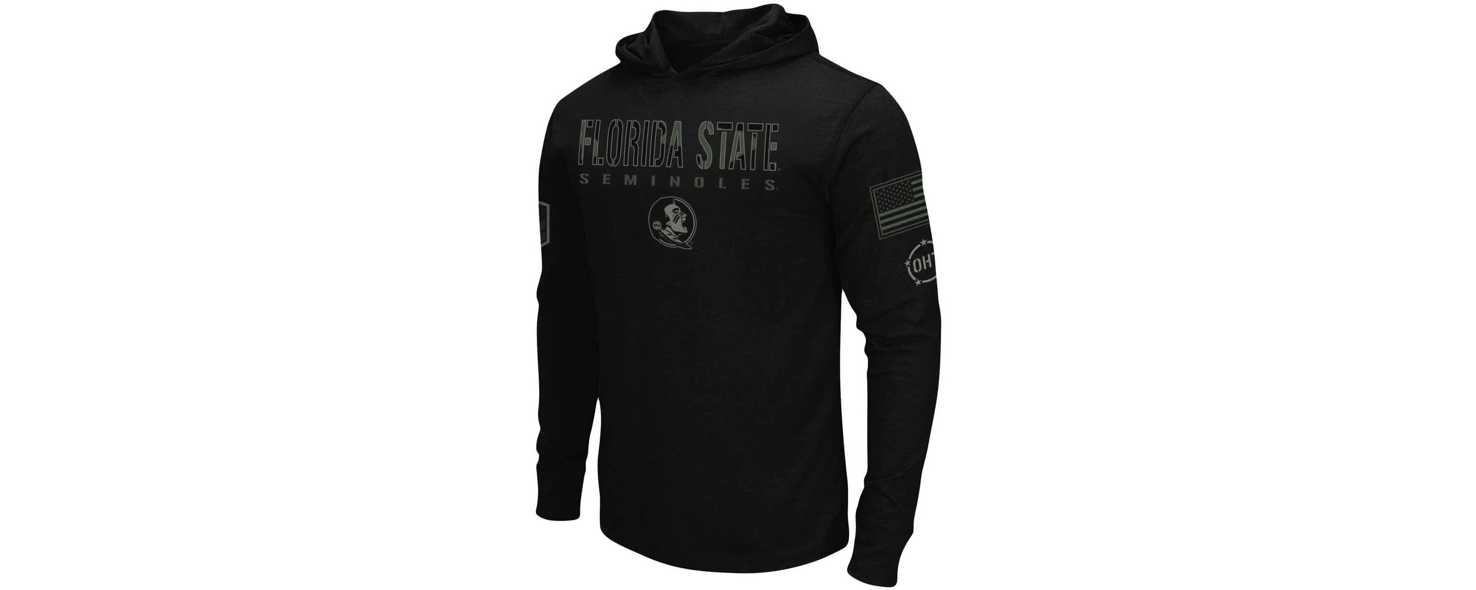 NCAA Florida State Seminoles OHT Military Appreciation Hoodie Long Sleeve T-Shirt