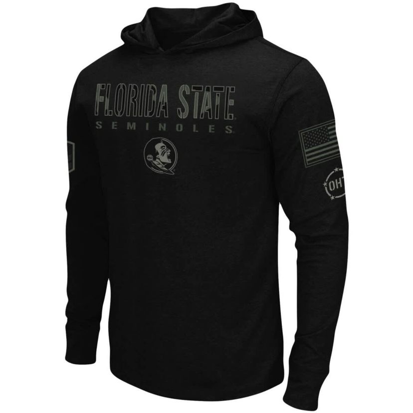 NCAA Florida State Seminoles OHT Military Appreciation Hoodie Long Sleeve T-Shirt