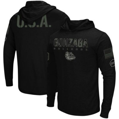 Gonzaga University Bulldogs NCAA OHT Military Appreciation Hoodie Long Sleeve T-Shirt