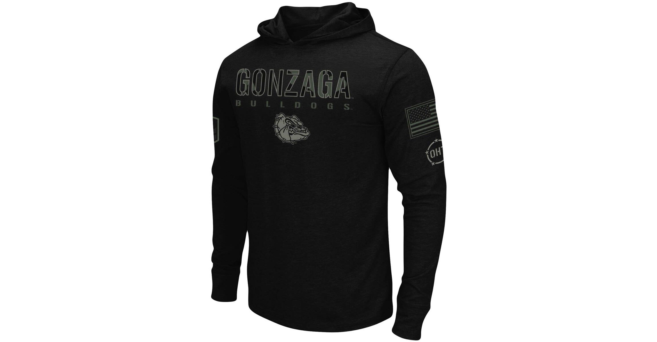 Gonzaga University Bulldogs NCAA Gonzaga Bulldogs OHT Military Appreciation Hoodie Long Sleeve T-Shirt