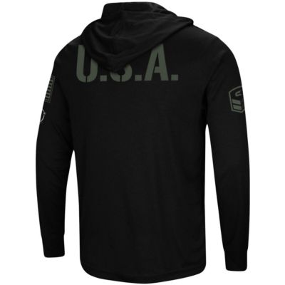 NCAA Kansas Jayhawks OHT Military Appreciation Hoodie Long Sleeve T-Shirt