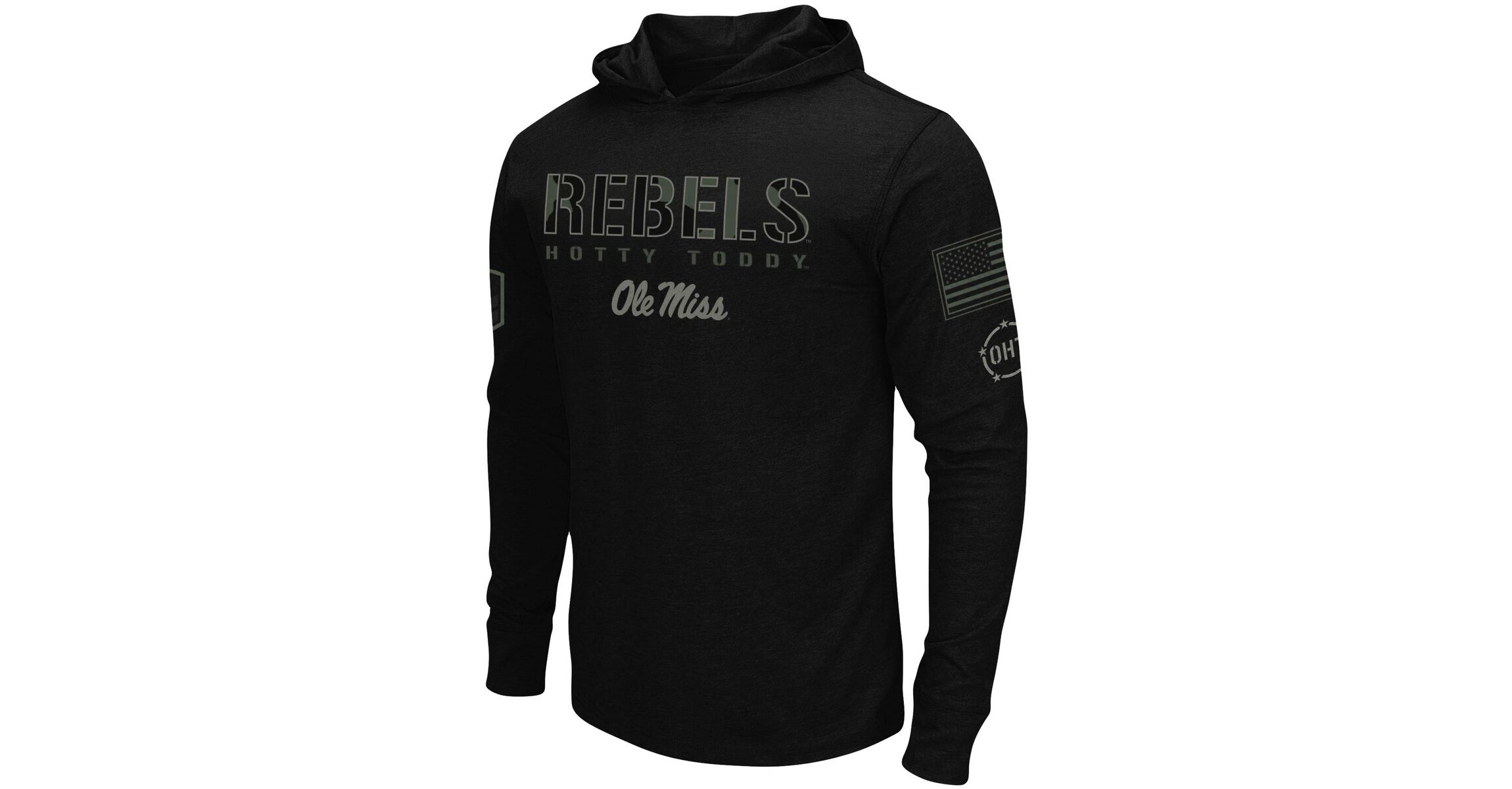 NCAA Ole Miss Rebels OHT Military Appreciation Hoodie Long Sleeve T-Shirt