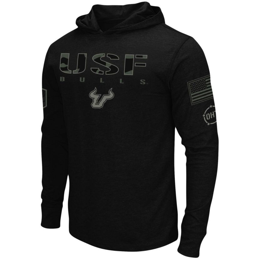 NCAA South Florida Bulls OHT Military Appreciation Hoodie Long Sleeve T-Shirt