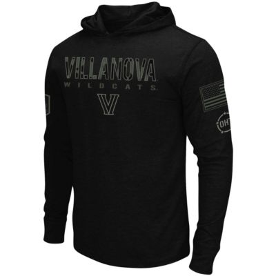 NCAA Villanova Wildcats OHT Military Appreciation Hoodie Long Sleeve T-Shirt