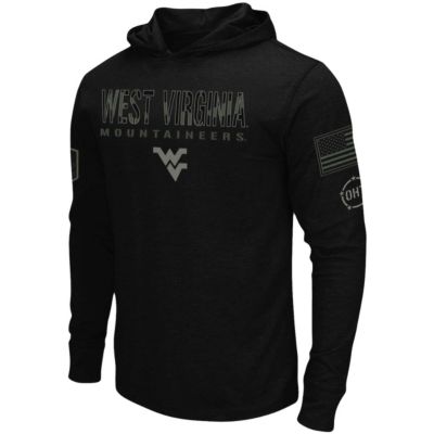 NCAA West Virginia Mountaineers OHT Military Appreciation Hoodie Long Sleeve T-Shirt