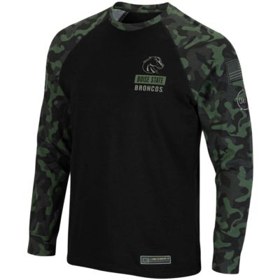 NCAA Boise State Broncos OHT Military Appreciation Raglan Long Sleeve T-Shirt