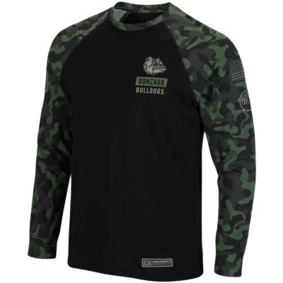 Gonzaga University Bulldogs NCAA OHT Military Appreciation Raglan Long Sleeve T-Shirt