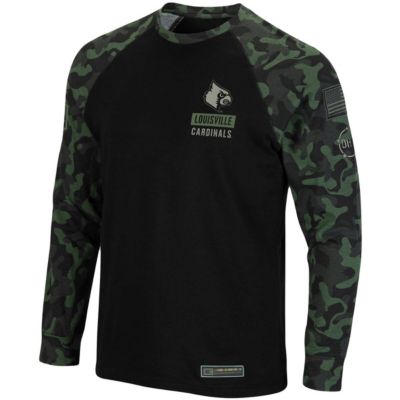 NCAA Louisville Cardinals OHT Military Appreciation Raglan Long Sleeve T-Shirt