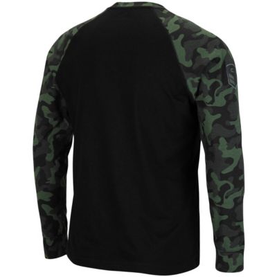 NCAA Michigan State Spartans OHT Military Appreciation Raglan Long Sleeve T-Shirt