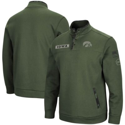 NCAA Iowa Hawkeyes OHT Military Appreciation Digit Quarter-Snap Jacket