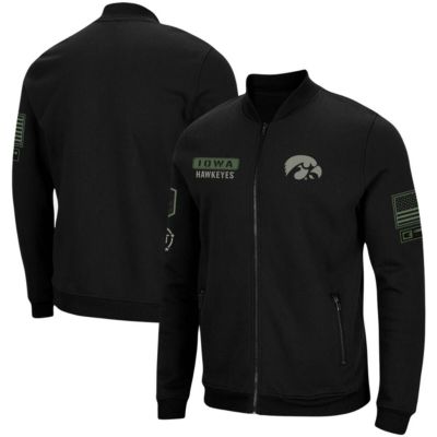 NCAA Iowa Hawkeyes OHT Military Appreciation High-Speed Bomber Full-Zip Jacket