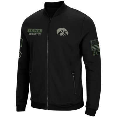 NCAA Iowa Hawkeyes OHT Military Appreciation High-Speed Bomber Full-Zip Jacket