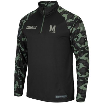 NCAA Maryland Terrapins OHT Military Appreciation Take Flight Raglan Quarter-Zip Jacket