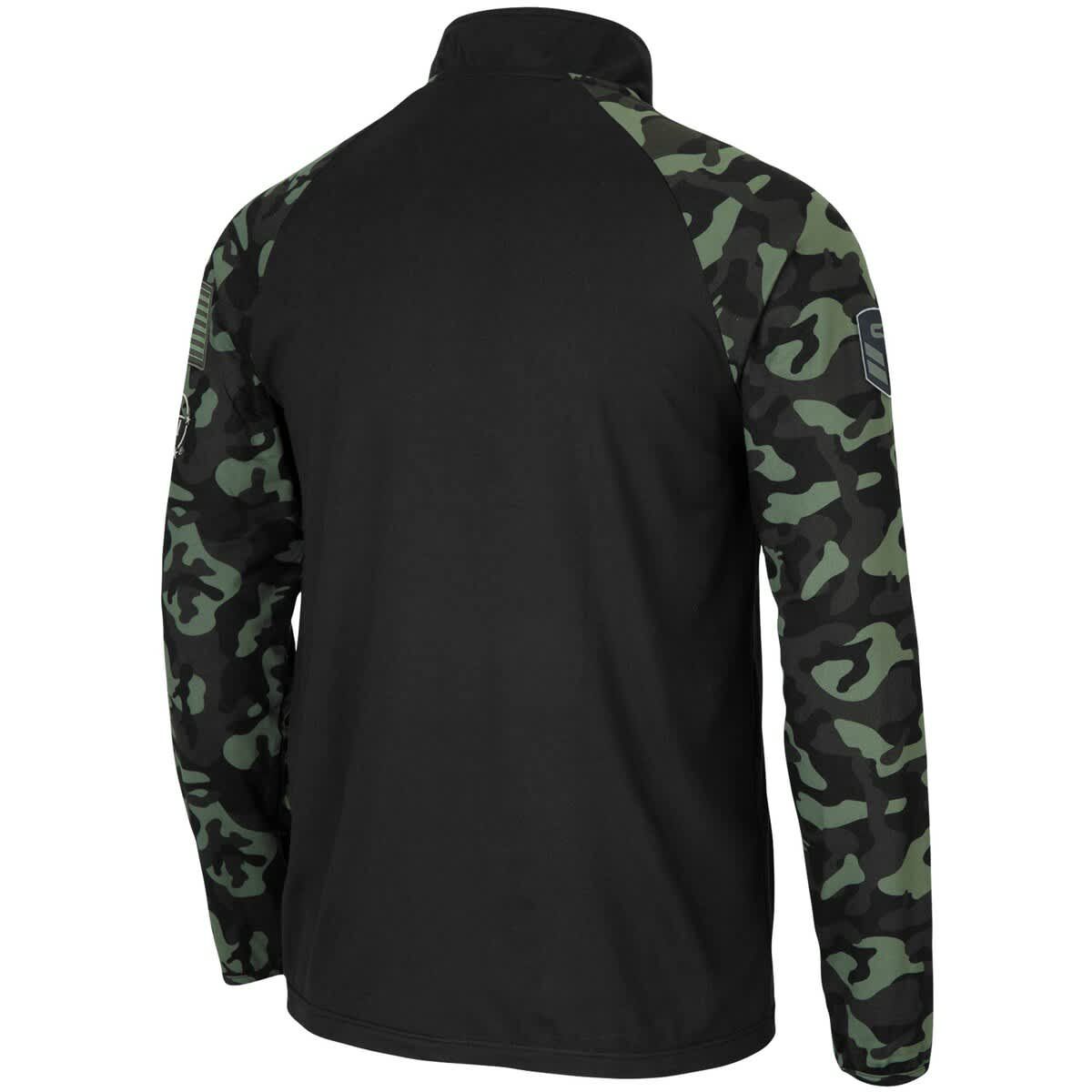 NCAA Nebraska Huskers OHT Military Appreciation Take Flight Raglan Quarter-Zip Jacket