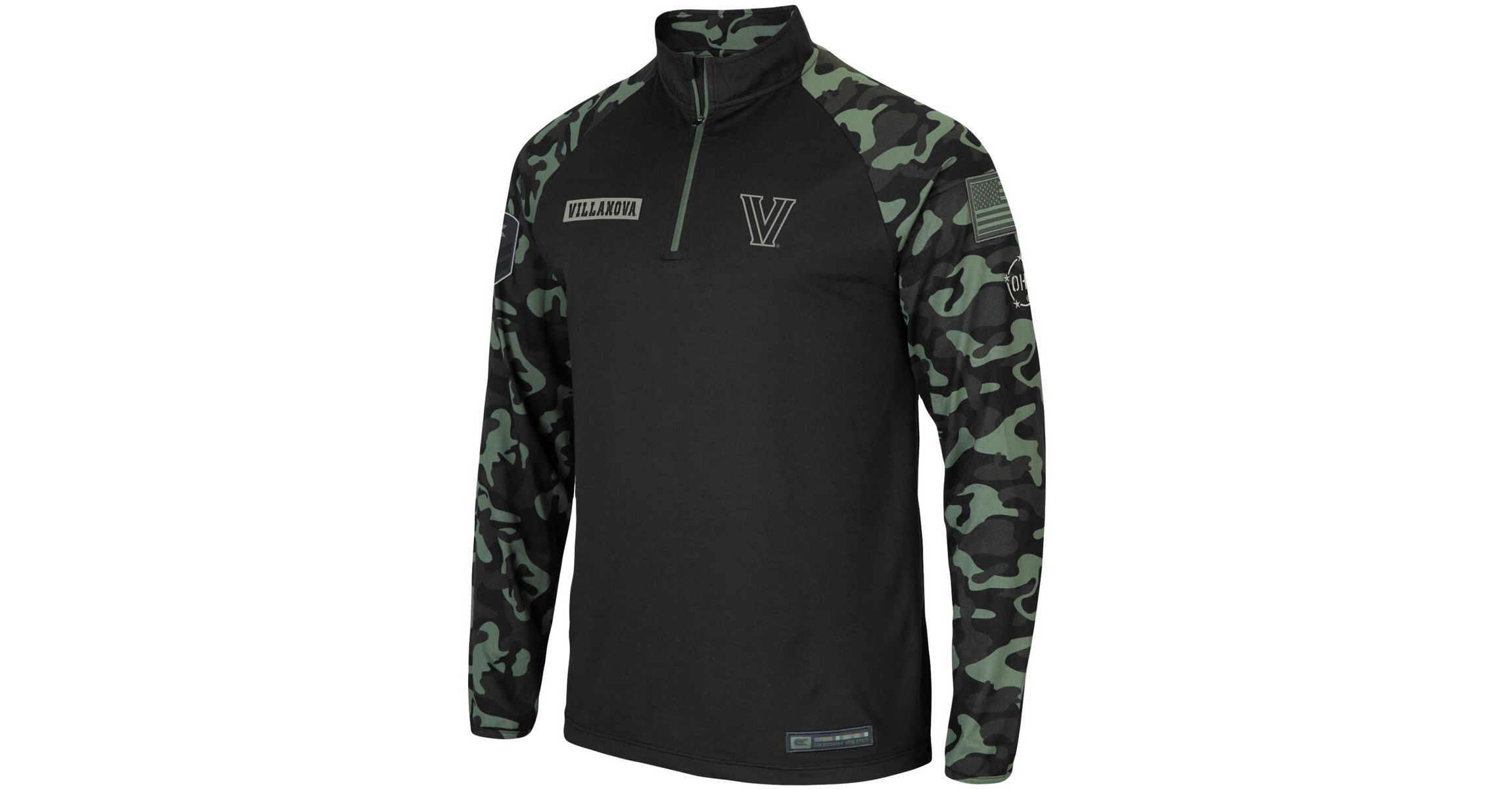 NCAA Villanova Wildcats OHT Military Appreciation Take Flight Raglan Quarter-Zip Jacket