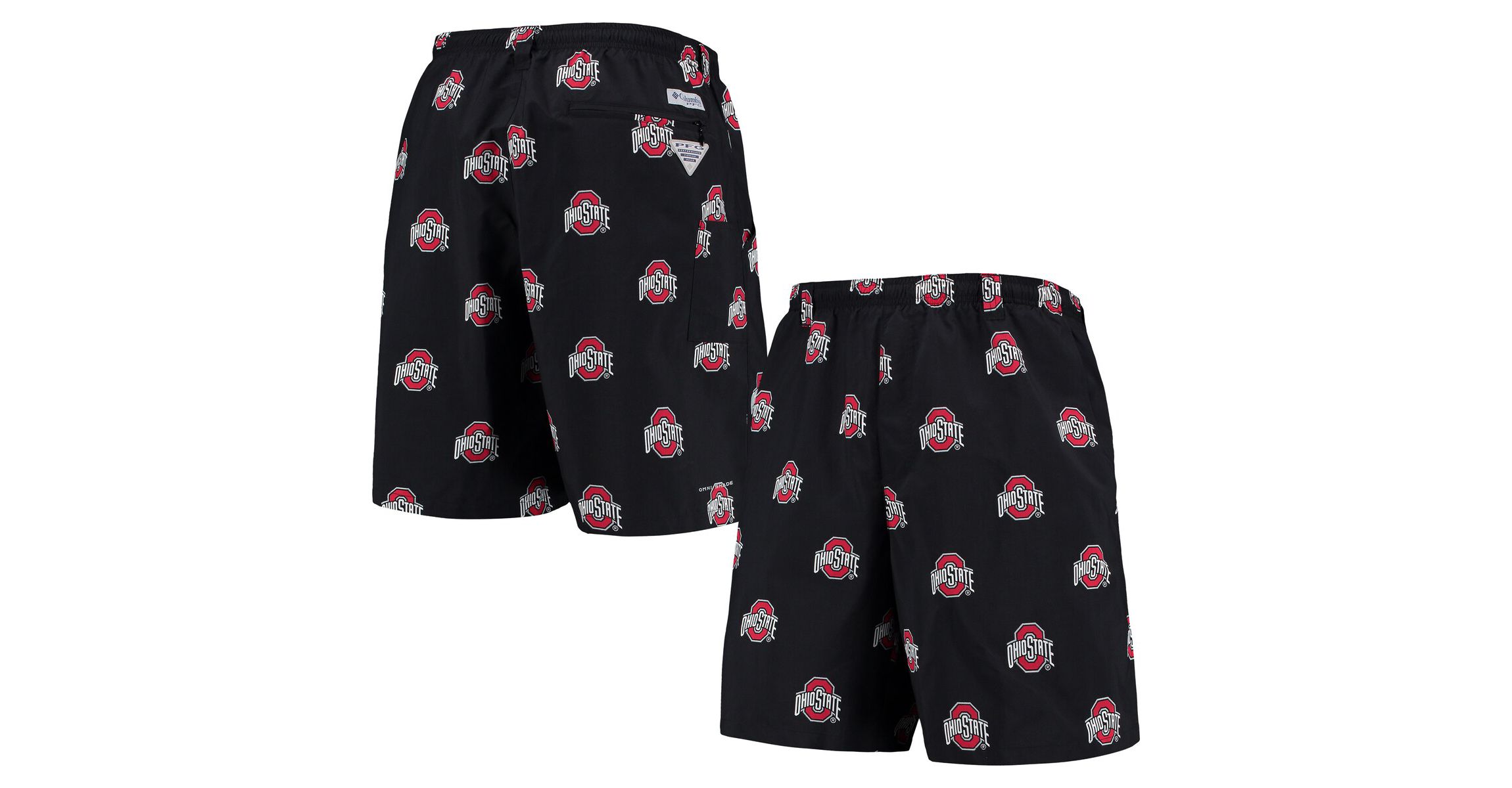 NCAA Ohio State Buckeyes PFG Backcast II 8" Omni-Shade Hybrid Shorts