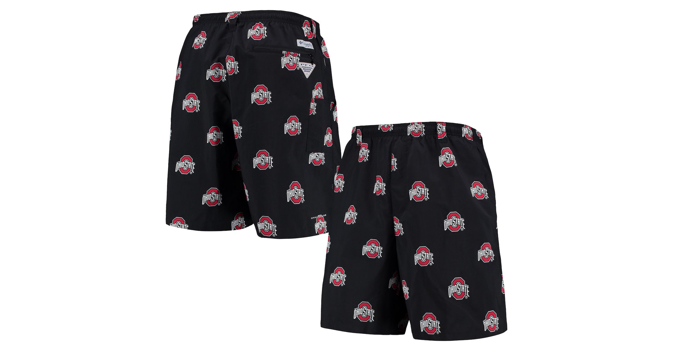 NCAA Ohio State Buckeyes PFG Backcast II 8" Omni-Shade Hybrid Shorts