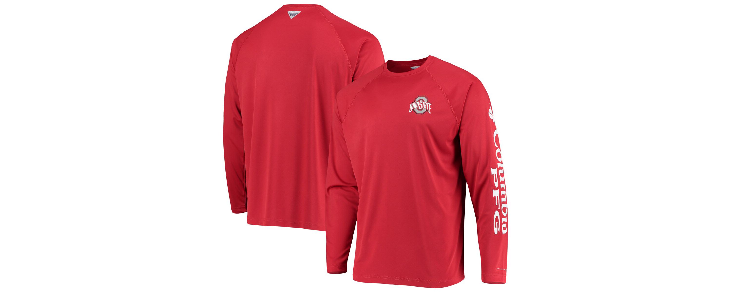 NCAA Ohio State Buckeyes Terminal Tackle Omni-Shade Raglan Long Sleeve T-Shirt