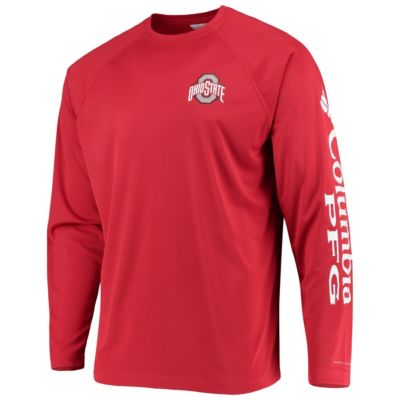 NCAA Ohio State Buckeyes Terminal Tackle Omni-Shade Raglan Long Sleeve T-Shirt