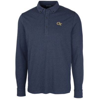 Georgia Tech Yellow Jackets NCAA Georgia Tech Jackets Advantage Long Sleeve Polo