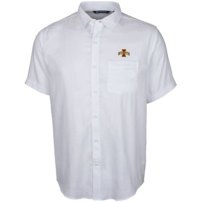 NCAA Iowa State Cyclones Windward Twill Button-Up Short Sleeve Shirt