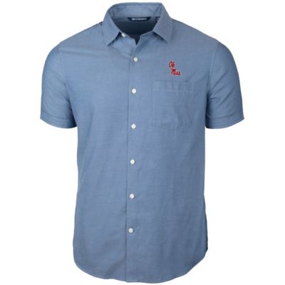 NCAA Ole Miss Rebels Windward Twill Button-Up Short Sleeve Shirt