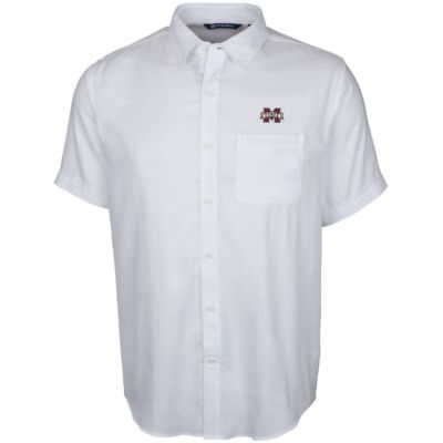 NCAA Mississippi State Bulldogs Windward Twill Button-Up Short Sleeve Shirt