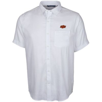 NCAA Oklahoma State Cowboys Windward Twill Button-Up Short Sleeve Shirt